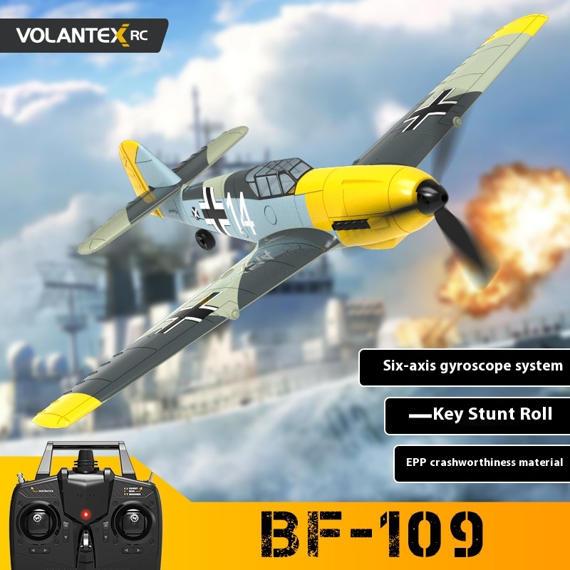 Orans Remote-controlled Aircraft BF109 Fighter Fixed-wing Model Aircraft Electric Toy Remote-controlled Foam Aircraft