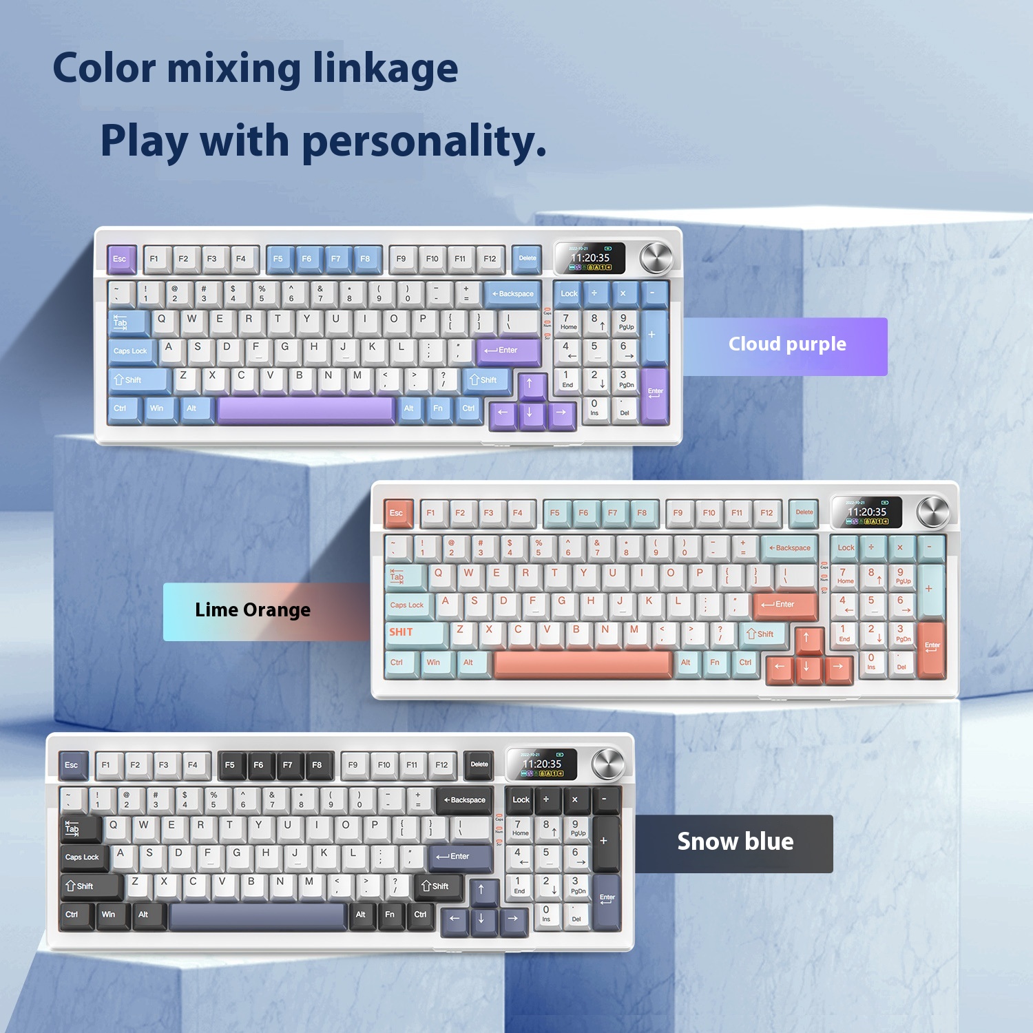 Y95 Wireless Bluetooth Three-mode Mechanical Keyboard 98 Layout RGB Wired Gaming Gasket Computer Peripherals