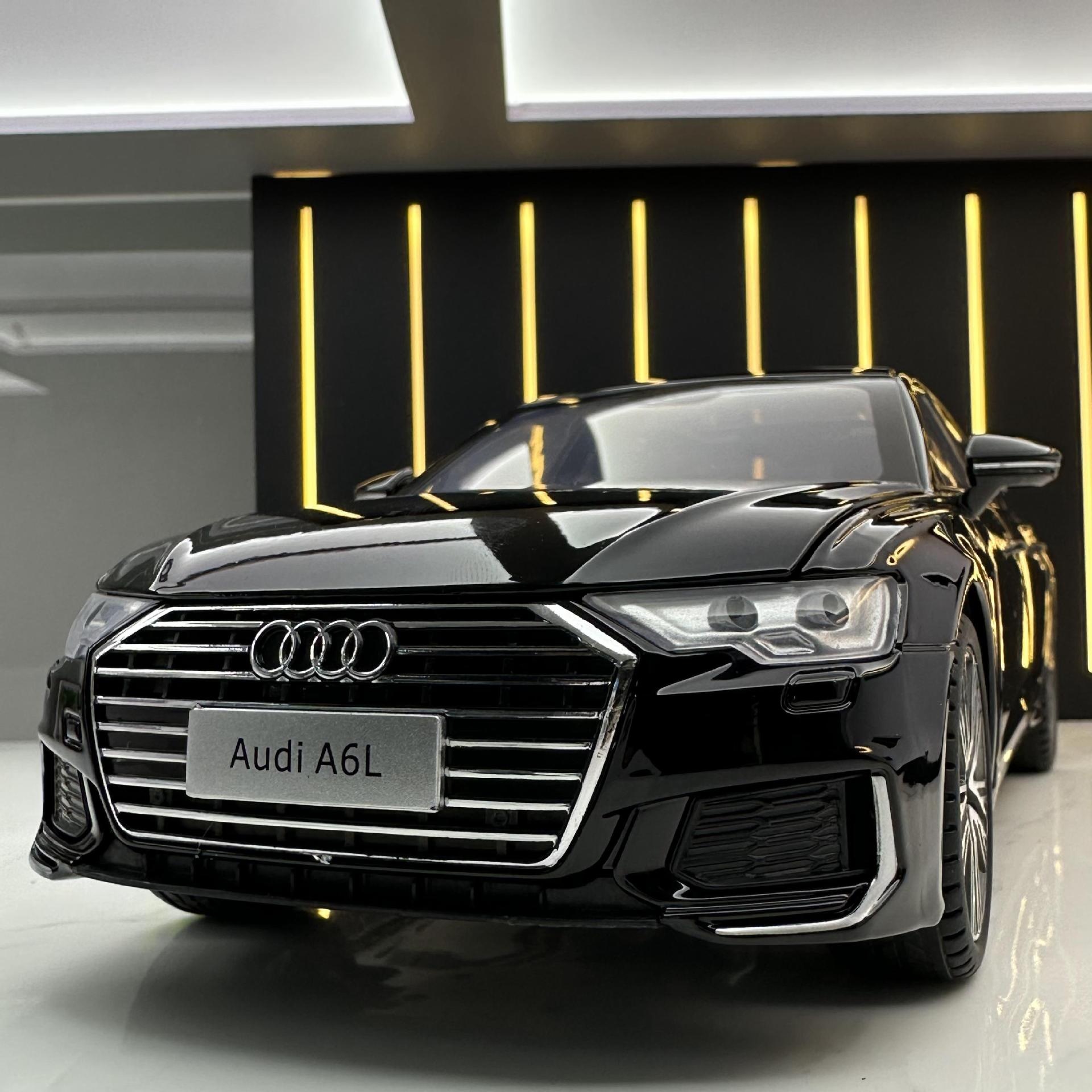 Genuine Authorized Alloy Car Model Audi A6L Sound Back 6 Door Toy Car Music Model Ornaments
