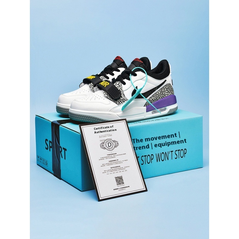 Putian Aj3 Running Aj312 White And Purple Lakers Pure Original Board Shoes Sneakers Basketball Shoes Men's Shoes Sports Shoes Men's Authentic