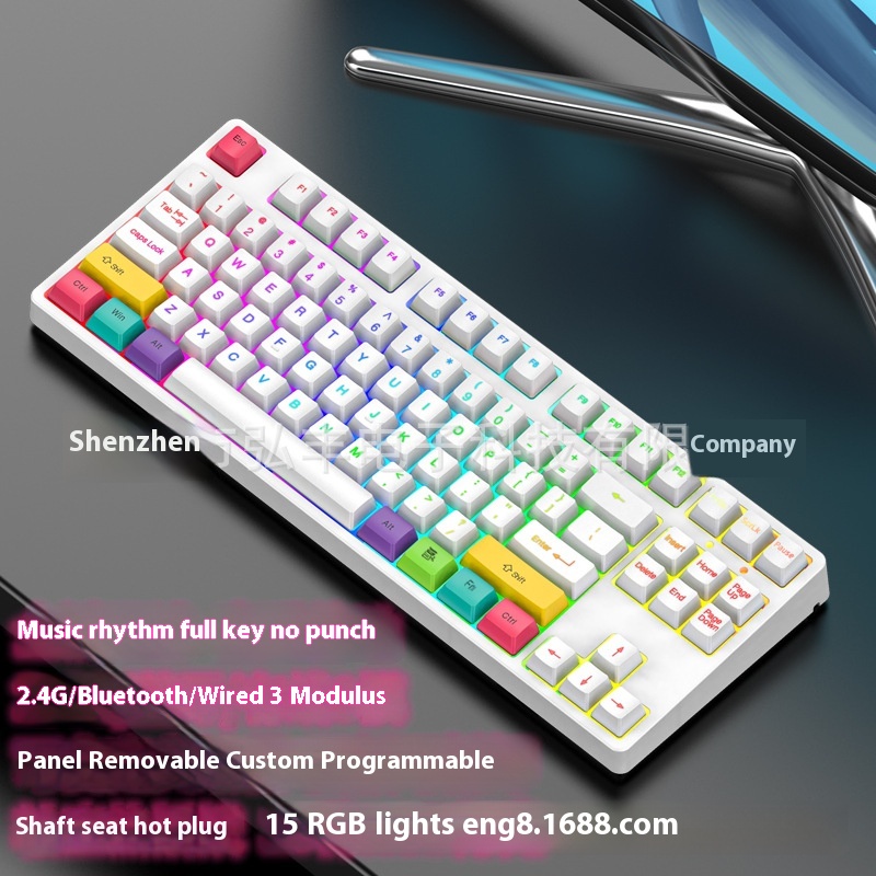 ICEDI Ice Code Bluetooth 2.4G Wired 3-mode Hot-swappable Green Axis Mechanical Keyboard Disassembly No-rush RGB Kit DIY