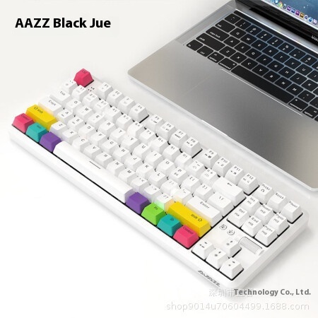 AJAZZ K870T Bluetooth Wireless Dual-mode 87-key Mechanical Keyboard RGB Lighting Mobile Phone Tablet Game